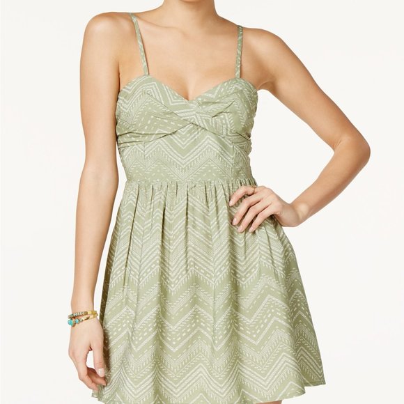 Roxy Juniors' Shore Thing Printed Fit & Flare Dres - Picture 1 of 5